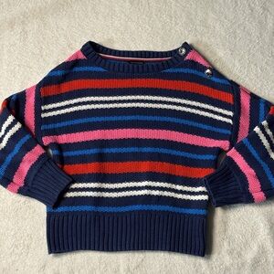 Tommy Hilfiger Knit Sweater‎ Girls Size Small (7) Striped Long Sleeve